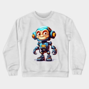 Cartoon monkey robots. T-Shirt, Sticker. Crewneck Sweatshirt